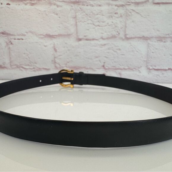 Salvatore Ferragamo Leather Gancini Black Belt Small main image 6